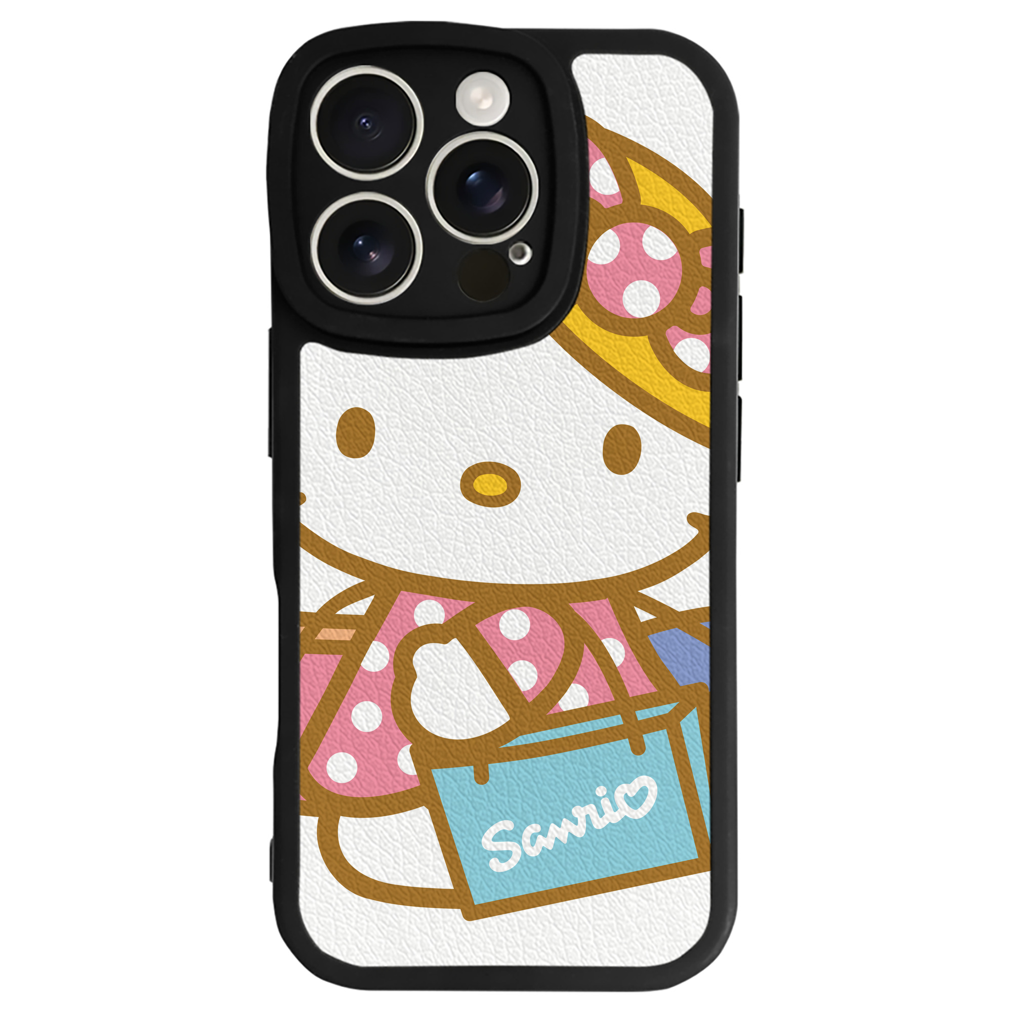 （画像用） Hello Kitty ハローキティ 【iPhone 16シリーズ対応】シリコンスマホケース（レザー調） 材質：シリコン
